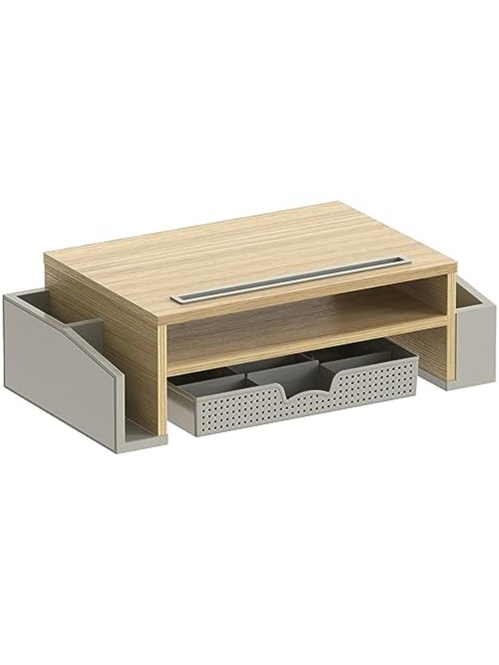 Monitor Stand Riser Desk Organizer Storage Tray Computer Laptop Screen Shelf - Picture 6 of 6